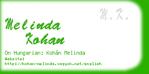 melinda kohan business card